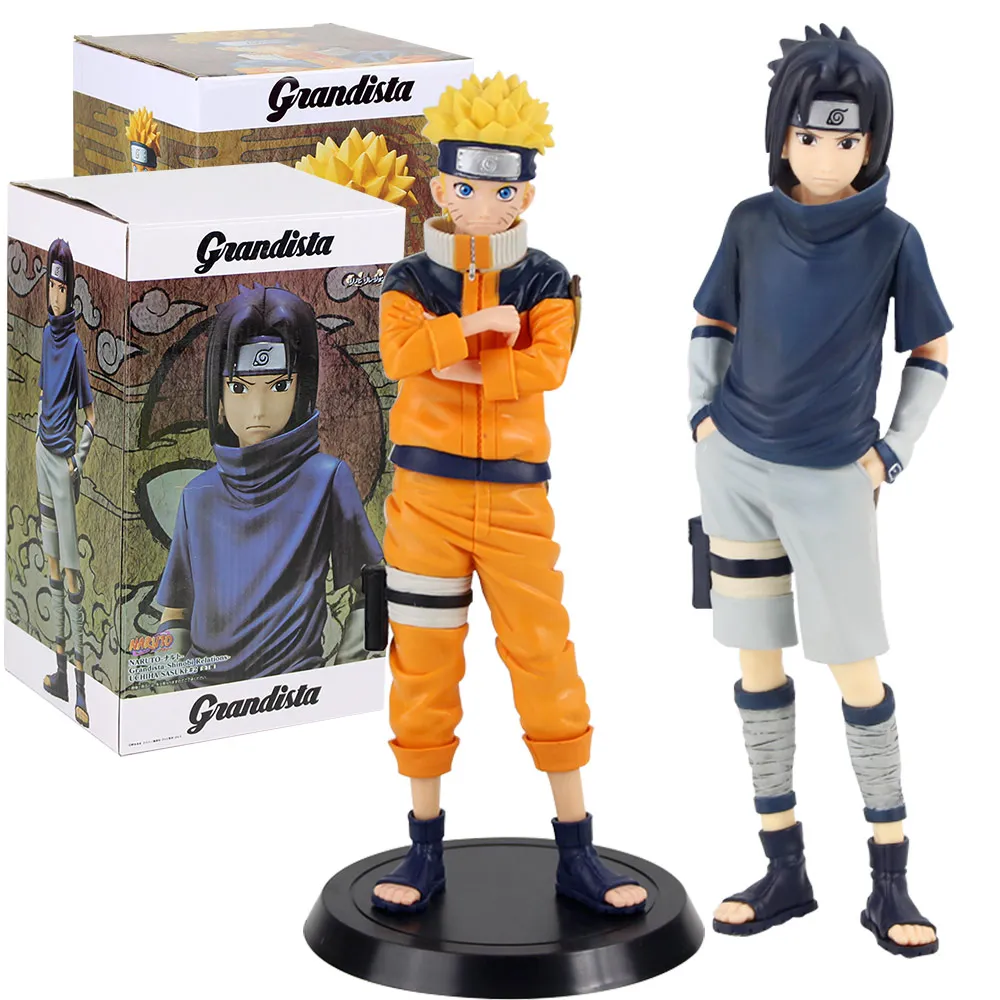 with box AB Аниме 1/7 Масштаб Окрашенные Наруто грандиста Shinobi отношения Uzumaki Наруто/Учиха Саске/Хатаке Какаши экшен-фигурка из ПВХ игрушки - Цвет: with box AB