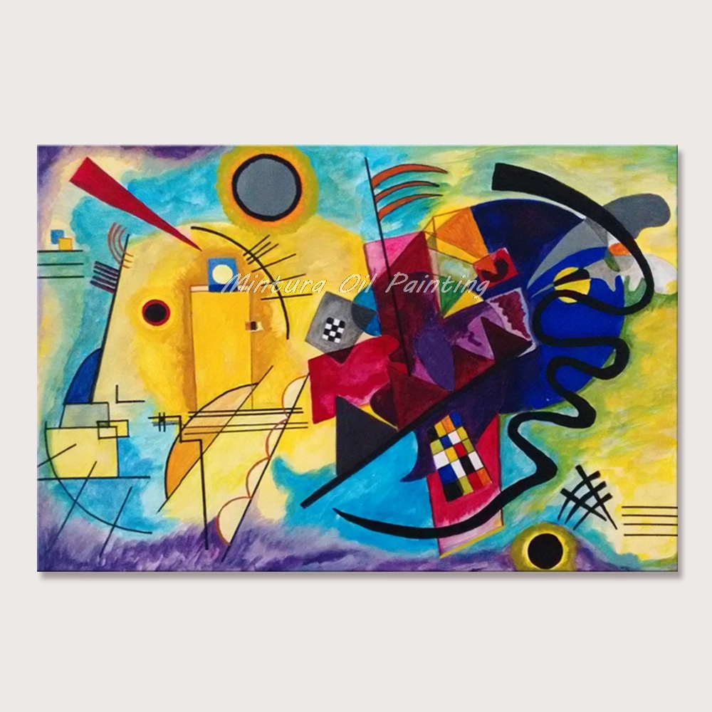 Mintura Classic Cansva Art Ручная роспись Wassily Kandinsky известное масло картина стене плакат