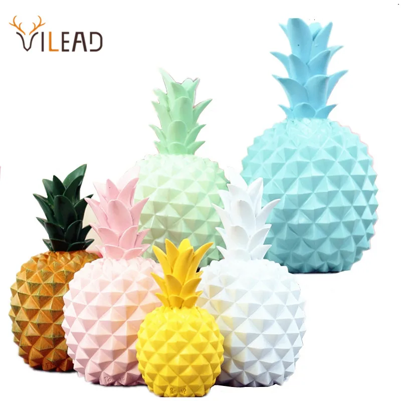 VILEAD 8 цветов полимерная копилка с ананасами фигурки модель ананаса миниатюрные