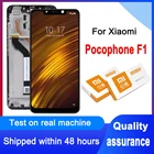 Дисплей для Xiaomi Poco F1, 100% протестированный, ЖК-тачскрин с дигитайзером в сборе для Pocophone F1, ЖК-дисплей 6,18 дюймов, AAA +++