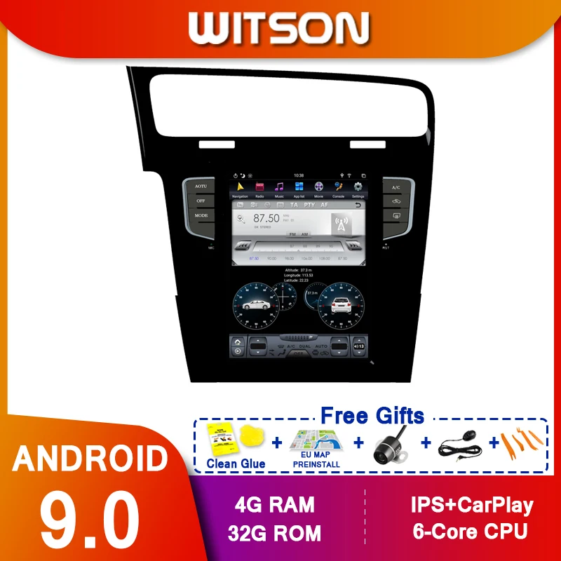 

WITSON Tesla Style Vertical Screen Android 9.0 For VOLKSWAGEN GOLF 7 Player Navigation