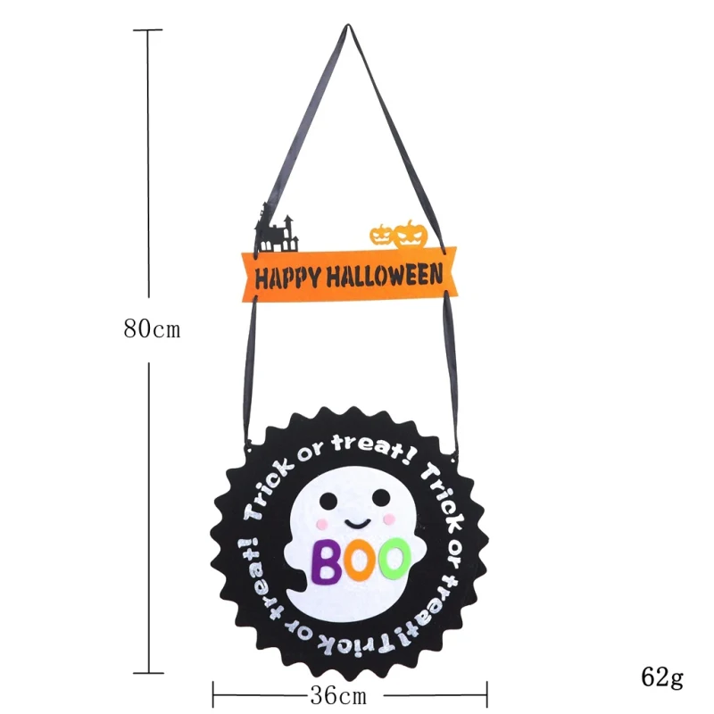 Милый счастливый Хэллоуин трюк или лечение Висячие орнаменты стены двери окна