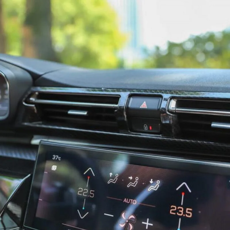 Tonlinker внутренний автомобильный воздуховод передней панели наклейка для peugeot 508L автомобильный Стайлинг 1/2 шт. ABS углеродное покрытие наклейка