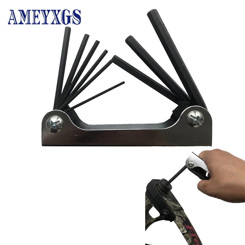 

1pc Archery Compound Bow Wrench Universal Aluminum Alloy Multitool Inner Hexagon Recurve Bow Shooting Hunting Accessrioes