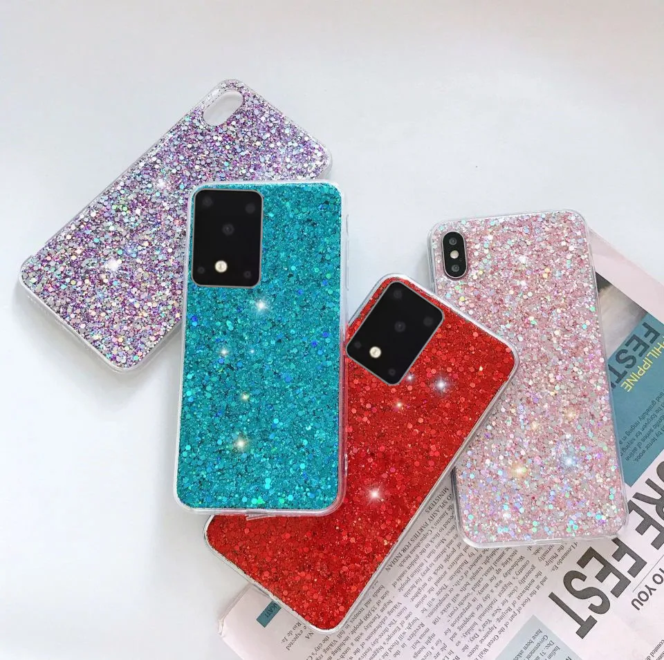 Блестящий чехол из ТПУ с кристаллами для Samsung S20 Plus FE S21 Note 20 блестящий Galaxy Ultra 5G