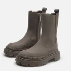 Женские ботильоны из ПУ кожи, на молнии, на массивном каблуке