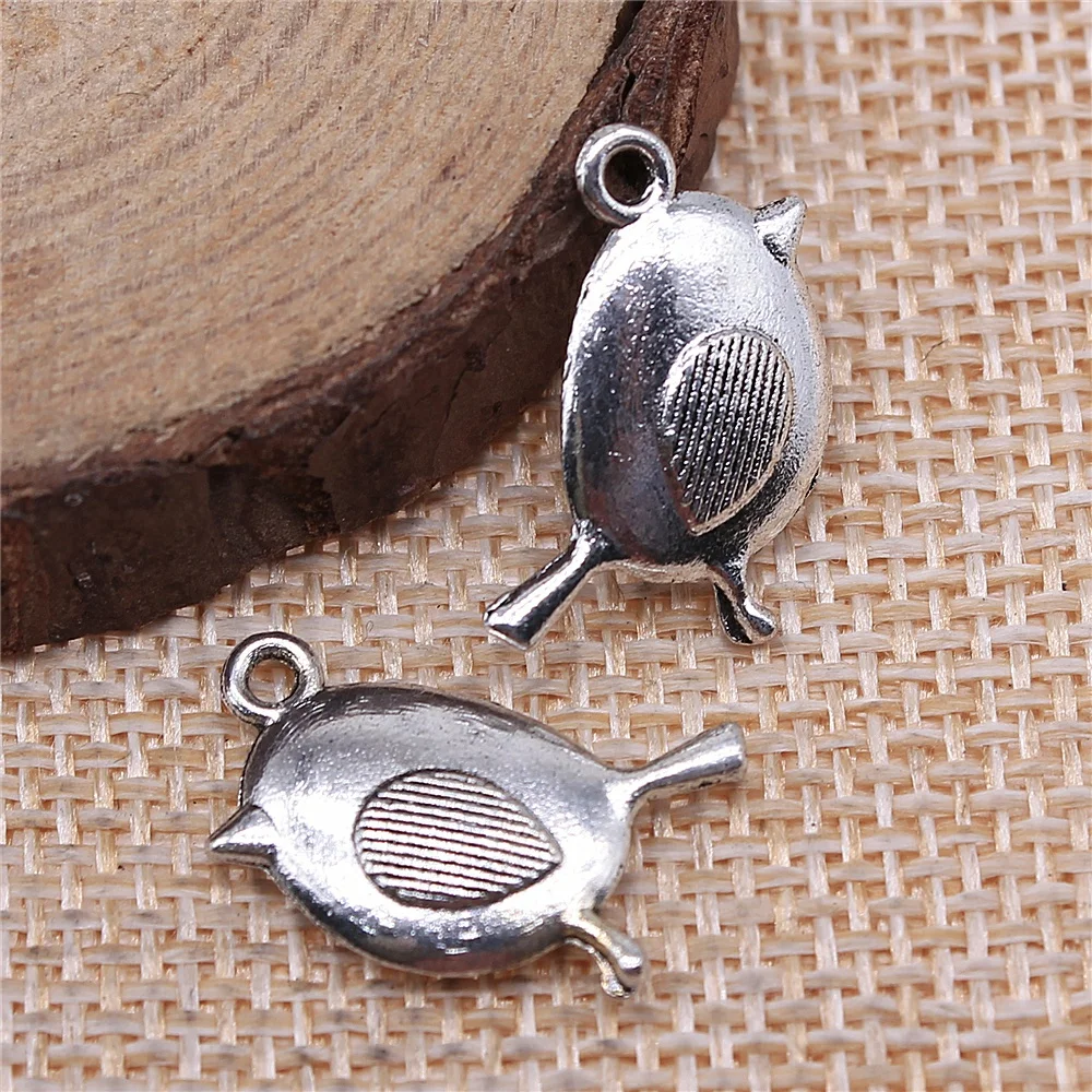 WYSIWYG 10 штук Amulets Bird 20x13mm тибетская бронза серебряный цвет Подвески для ювелирного изделия, ручной работы, изготовления браслетов, ожерелий.