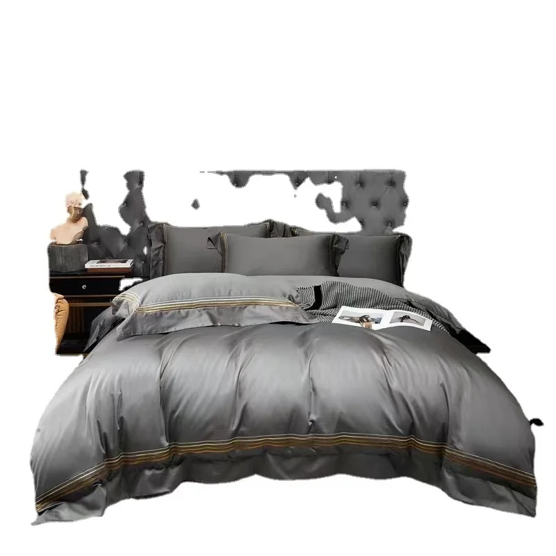 Домашний текстиль длинный степлер хлопок высококачественный четыре комплекта