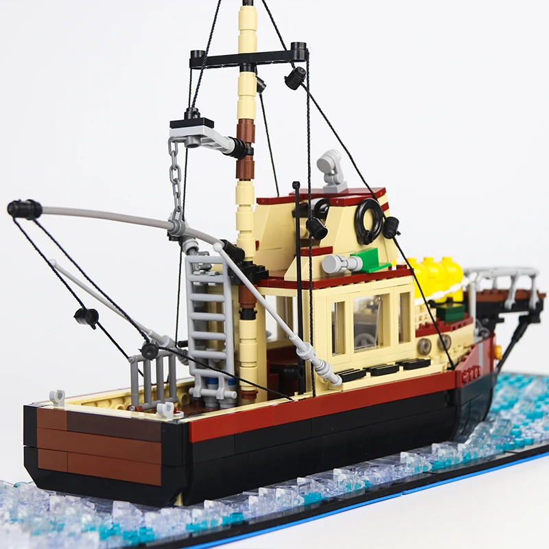 

Модель корабля MOC «орка-Челюсти», модель корабля «сделай сам», сборные строительные блоки с бриллиантами, наборы моделей, классический кирп...