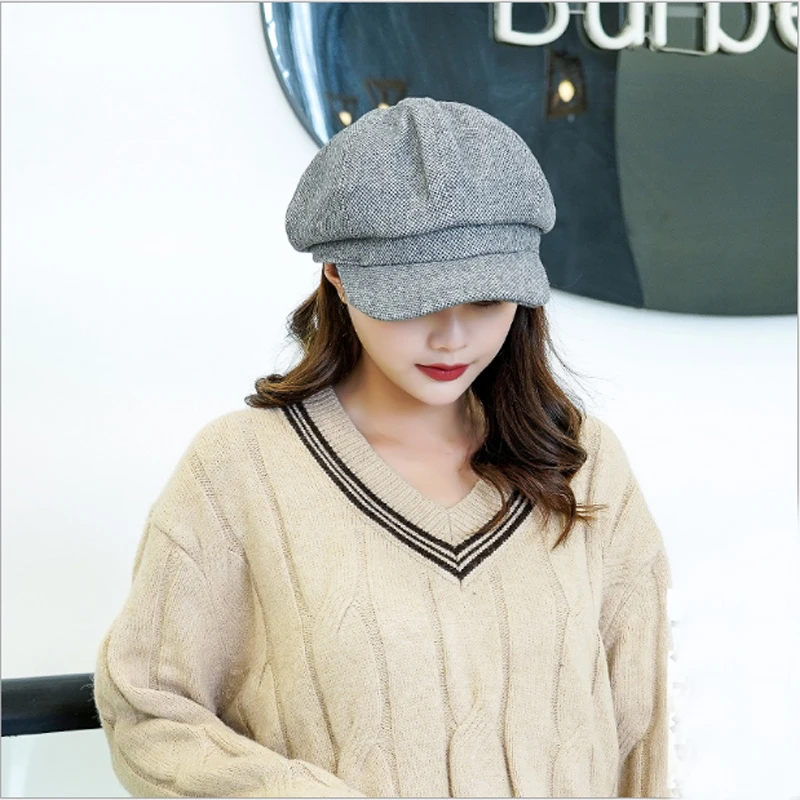 2019 популярные женские хлопок берет Кепка в британском стиле ретро Обувь