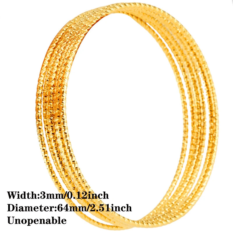 3 мм африканские браслеты для женщин индийские круглые эфиопское Золото Браслеты
