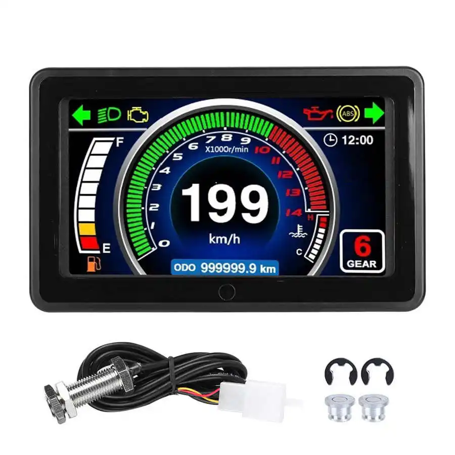 Digital LCD Display Instrument Speedometer Odometer Tachometer Fit for 1/2/4 Cylinder Motorcycle | Автомобили и мотоциклы