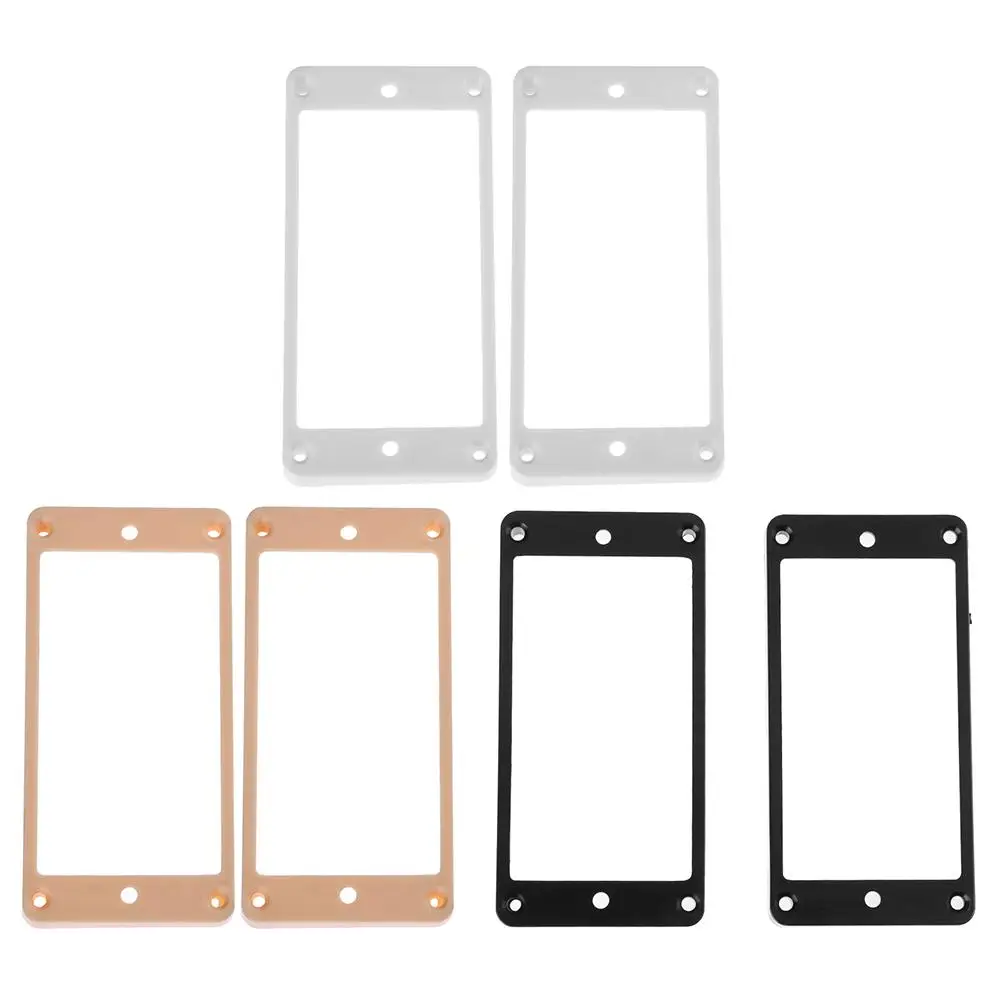 2 stücke gebogene kunststoff humbucker pickups rahmen halter montage ringe für elektrische gitarre teile zubehör free global shipping