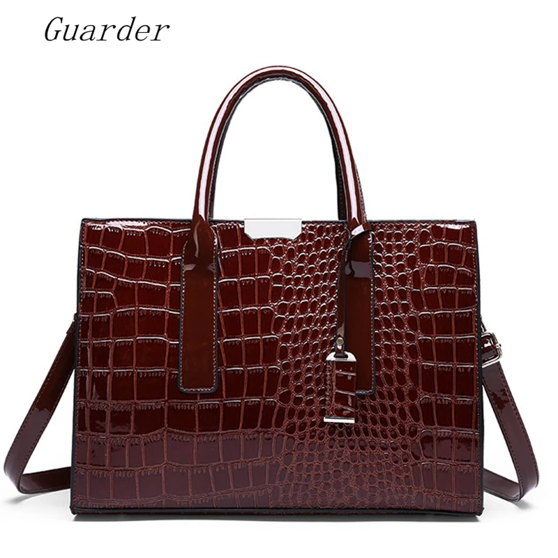 Guarder Новая роскошная женская сумка брендовая винтажная с узором крокодиловая