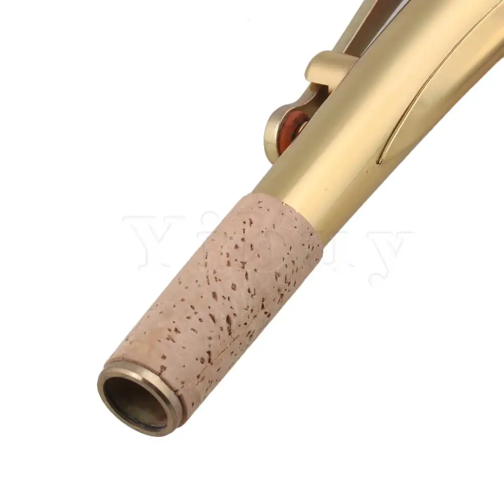 Yibuy 160x25 мм Золотой латунный материал альт Sax локоть сопло для шеи трубка саксофон