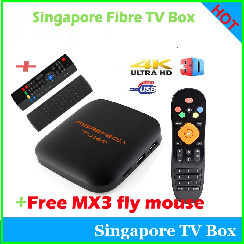 Быстрая Доставка Global IP приставка для ТВ волокна TU160 + мышь Сингапур starhub ch