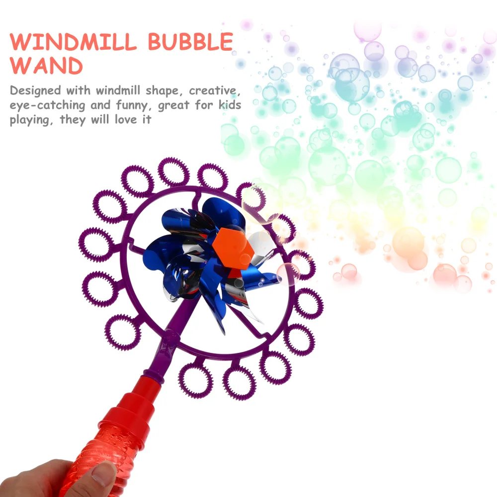 

Pinwheel Bubble Blowing Windmill Bubble Wand Creative Kids Plaything