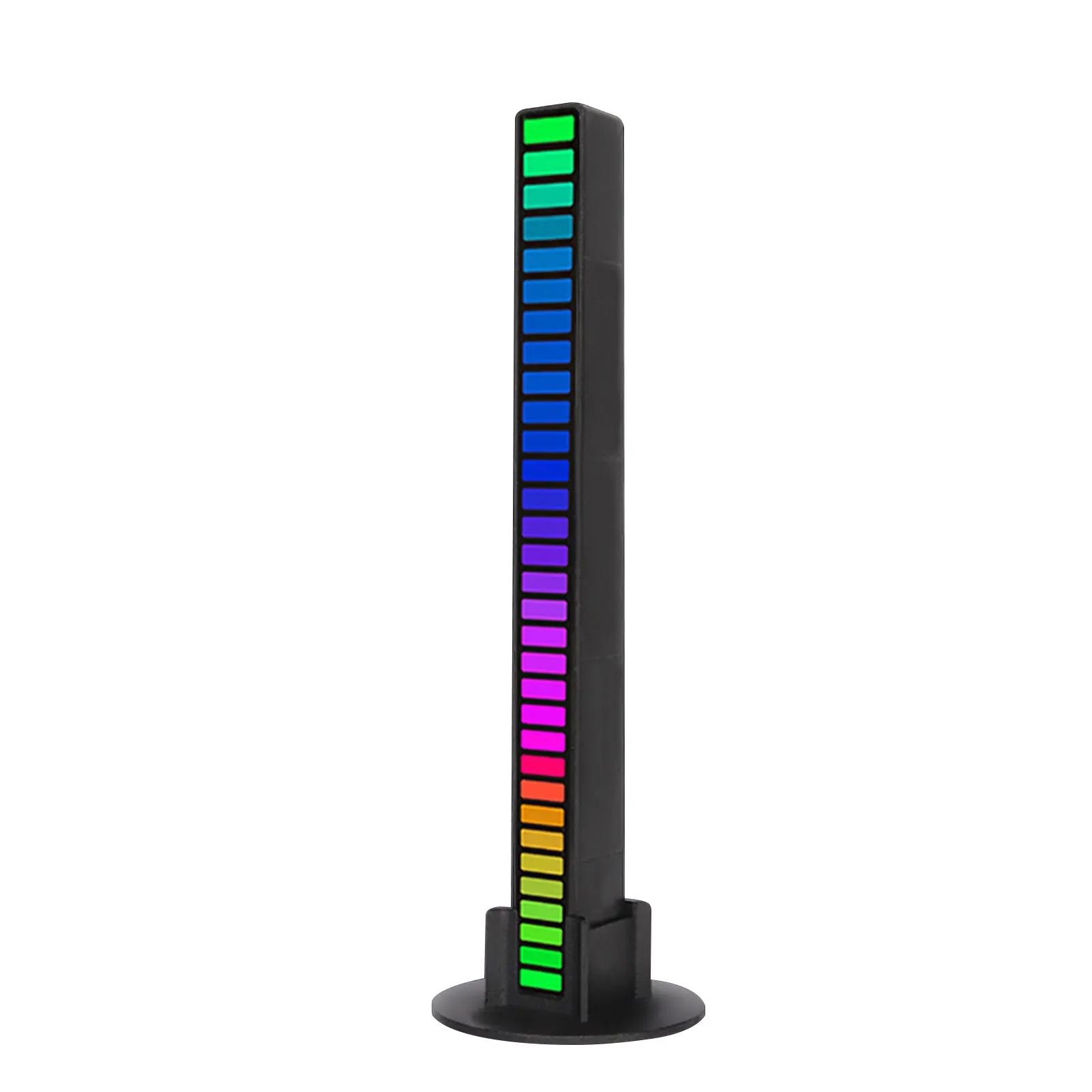 

32 LED Aluminum Alloy Home Bar Car Music DJ Studio Desktop Type-C Port Voice Activated Sound Control RGB Rhythm Light