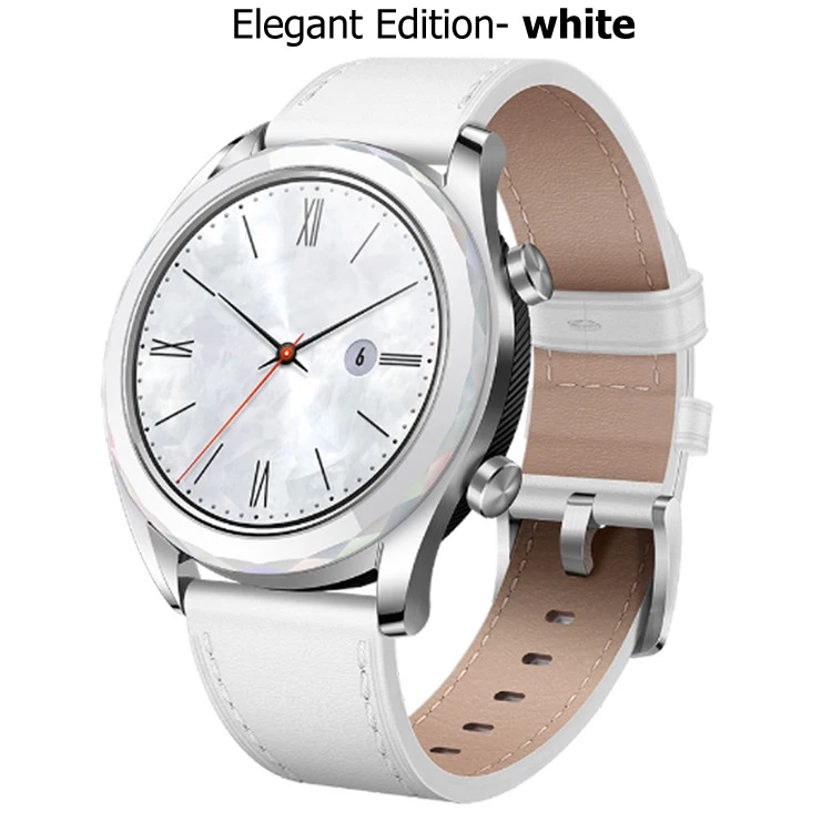 Elegant White HUAWEI WATCH GT Active Edition умные спортивные часы 1,3" AMOLED цветной экран Heartrate gps для плавания, бега, велоспорта, сна - Цвет: Elegant White