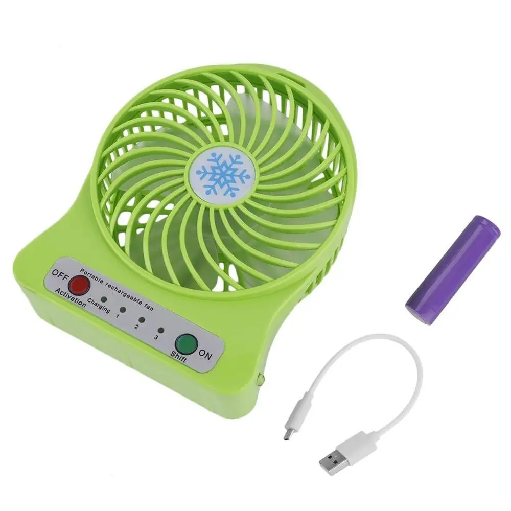 

Portable Rechargeable LED Mini USB Fan Air Cooler Desk Cooling Fan Travel Humidification Cooler 3 Mode Speed Regulation