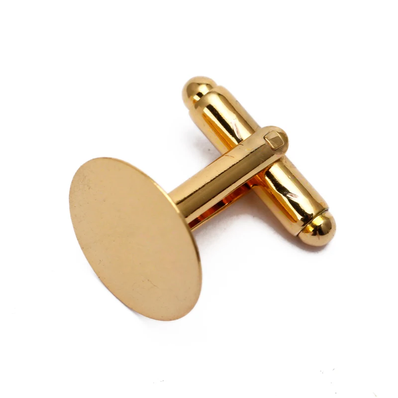 10 шт. 15 мм медная пустая круглая запонка Кабошон Настройки плоский лоток Базовая