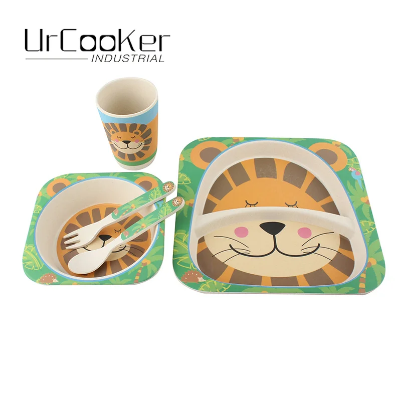 Высокое качество 5 шт. льва мультфильм детская специальная посуда безопасная