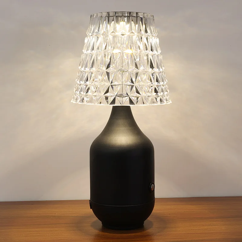 Новая Металлическая акриловая ресторанная настольная лампа беспроводной