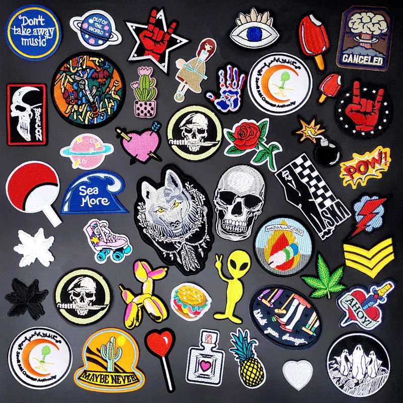 Одежда для шитья с листьями POW DOG украшение одежды аппликации нашивки