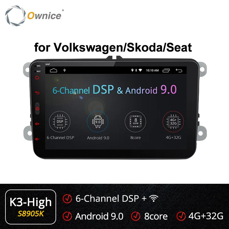 [Установка услуги бесплатно] Ownice K1 Магнитола Android 8.1 Автомагнитолы 2 din Автомагнитола для Volkswagen Passat/Skoda Octivia/Tiguan 2 din car radio 2 din car radio support Camera TPMS DVR - Цвет: S8905 K3-High