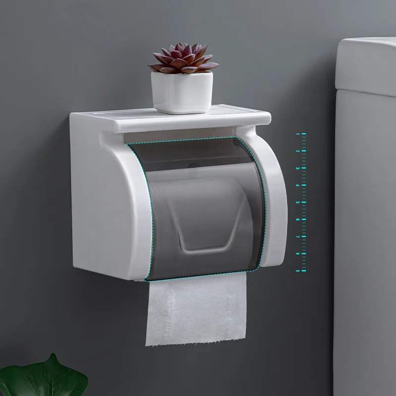

Toilet Paper Holder Towel Box Bathroom Accessories Wall Type Tissue Roll Boxes Waterproof White держатель для туалетной бумаги