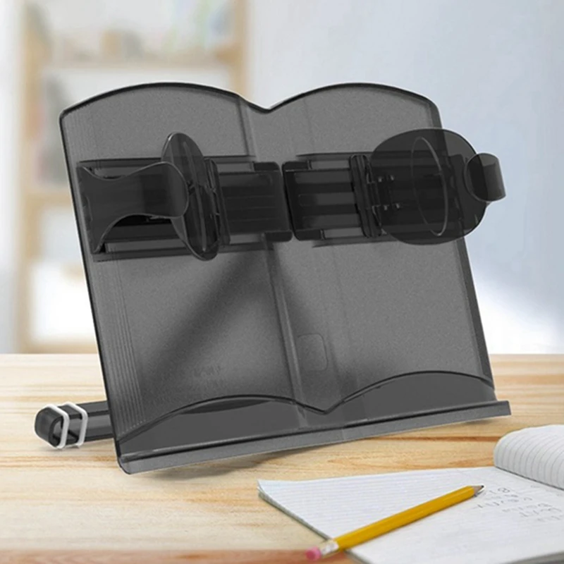 

2x Black & Blue Portable Book Stand Holder Bookrest Adjustable Book Accessories Support Bookends Book