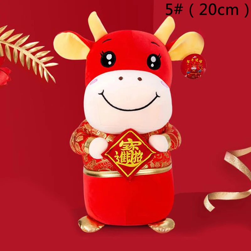 

2021 NewYear Cow Stuffed Cattle Soft Toy Kid Birthday Christmas Gift Kawaii Cattle Comfortable Soft Toy Birthday Present