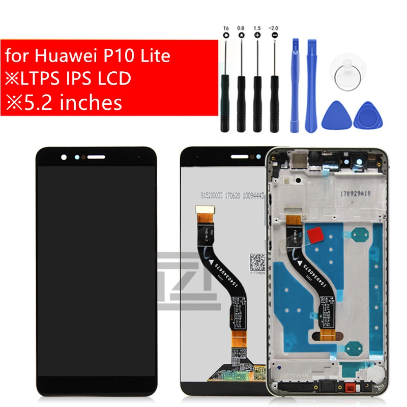 ЖК-дисплей с рамкой для Huawei P10 Lite дигитайзер сенсорного экрана в сборе Сменные