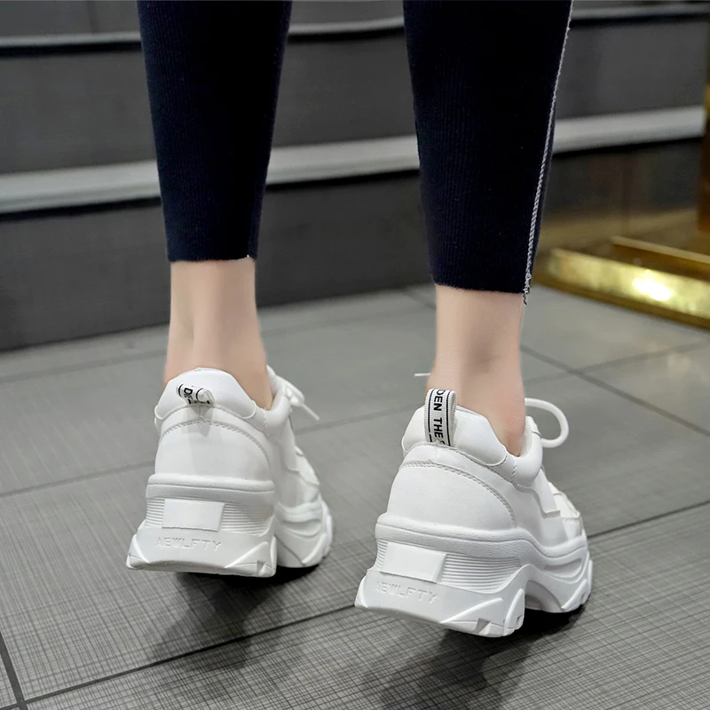 Женская обувь сезон весна повседневная на толстой подошве со шнуровкой Zapatos De Mujer