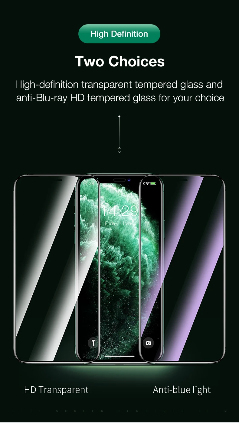 HOCO полное покрытие закаленное стекло для iPhone X Xs на iPhone 11 Pro Max защита экрана 3D Защитное стекло для iPhone XR Xs Max 10