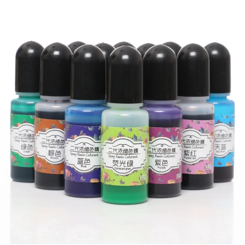 

24 Colors Epoxy Pigment UV Resin Coloring Dye Liquid Colorant Glitter Fillings