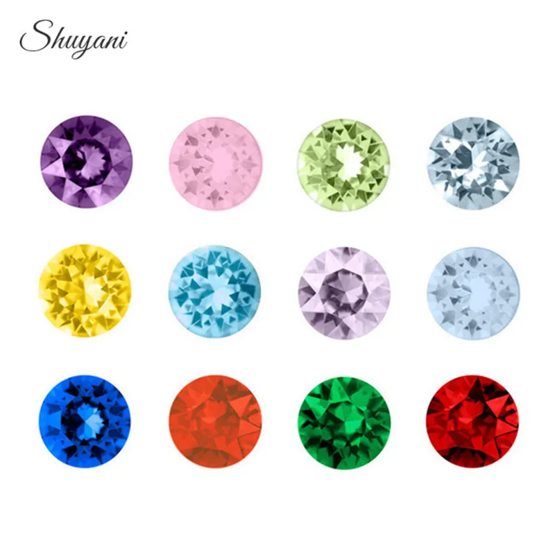

120pcs/240pcs DIY Jewelry Accessories Round Star heart Shape Colorful Rhinestone Bithstone Floating Locket Charm Making Jewelry