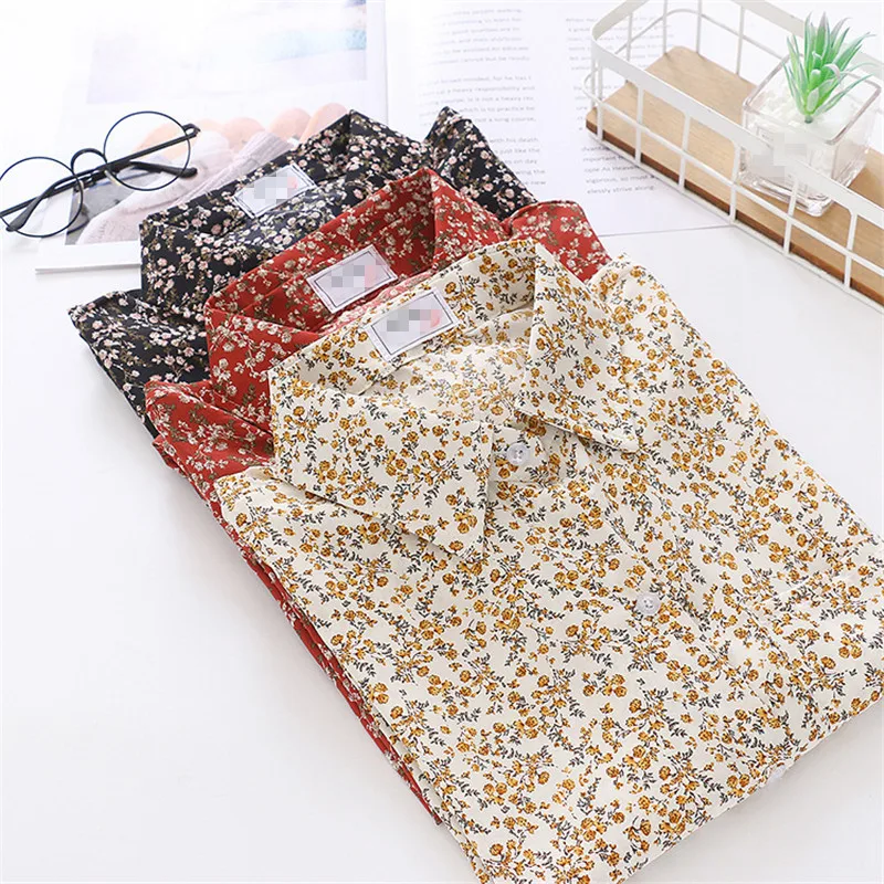 

Women Tops and Blouses Beach Kimono Ladies Clothing Linen Tunic Turn-Down Collar Blouse Harajuku Button Full Sleeve Polyester