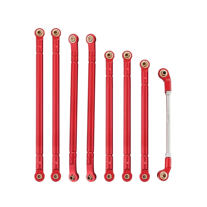 

8 шт., прут из алюминиевого сплава, Тяговая тяга с полым стержнем для 1/10 RC Crawler Axial SCX10 III AXI03007, детали для обновления