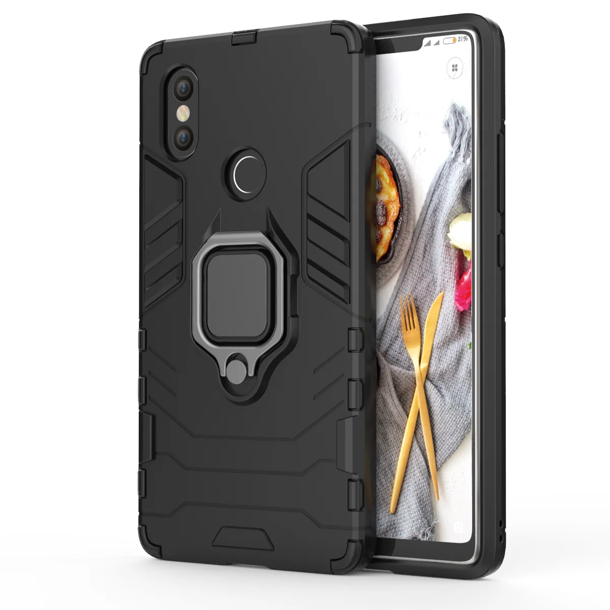 Для Xiaomi Mi8 SE чехол 360 Кронштейн магнит металлический палец кольцо держатель для
