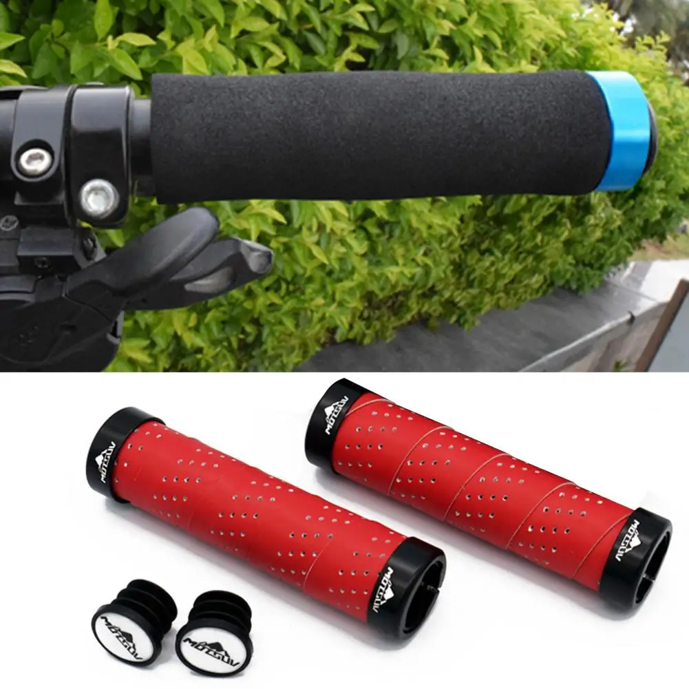 

2Pcs Handlebar Covers Anti-slip Impact-resistant Aluminium Alloy Ergonomics Bike Handlebar Grip Replacement Parts