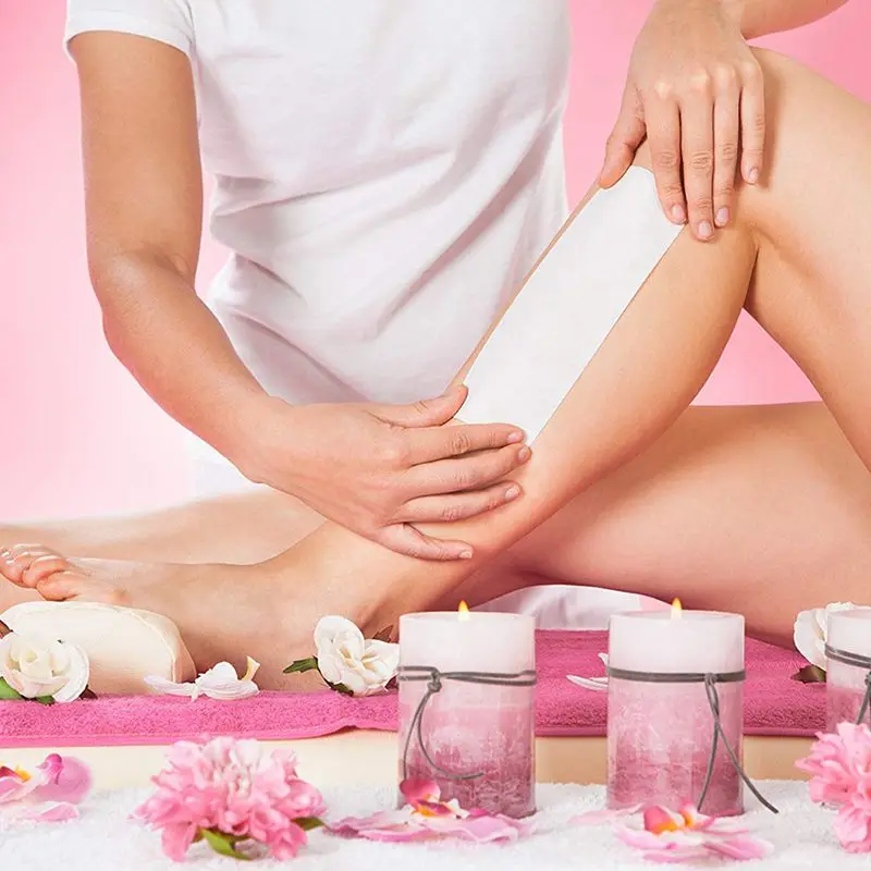 

200 Pack Hair Removal Waxing Strips Non woven Wax Strips Epilating Strips for Face, Legs, Underarms, Body and Bikini, White