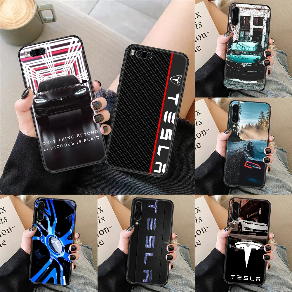 Tesla Inc. car logo rim Phone Case For Xiaomi Mi Note 8 9 10 11 9T 10T A3 Lite Pro Ultra black pretty cell cover painting prime