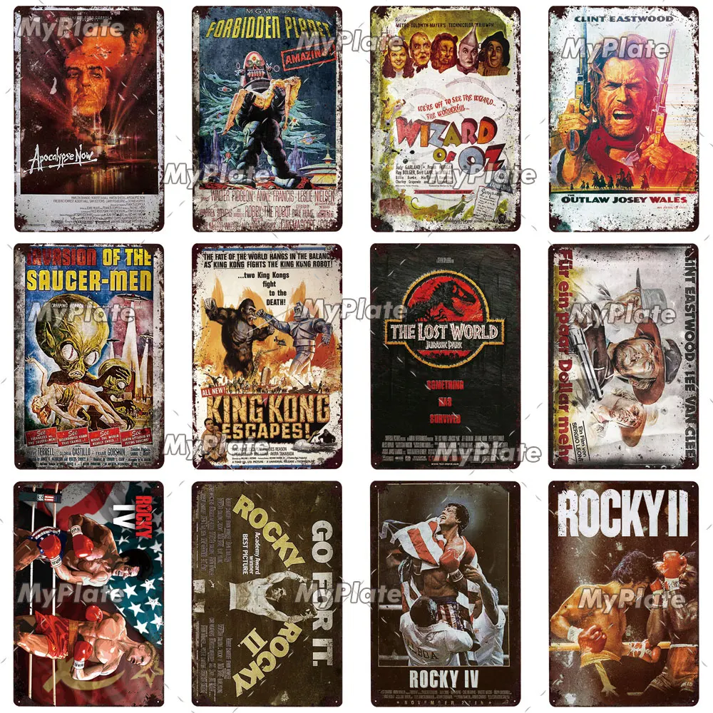 Металлический Постер &quotРокки&quot винтажный Настенный декор Жестяная Табличка с