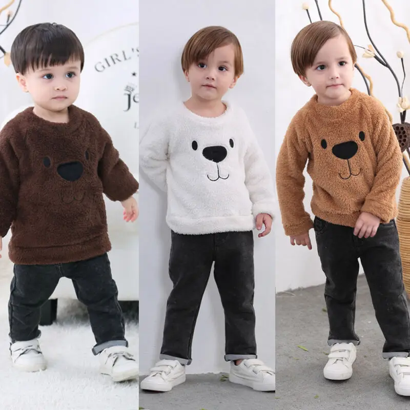 Emmababy топы для маленьких девочек и мальчиков блузка с изображением медведя