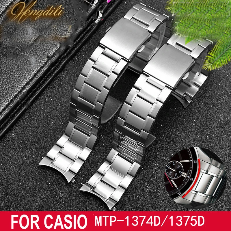 Оригинальные качественные аксессуары для часов ремешок CASIO MTP 1374/1375/VMDV106 твердый