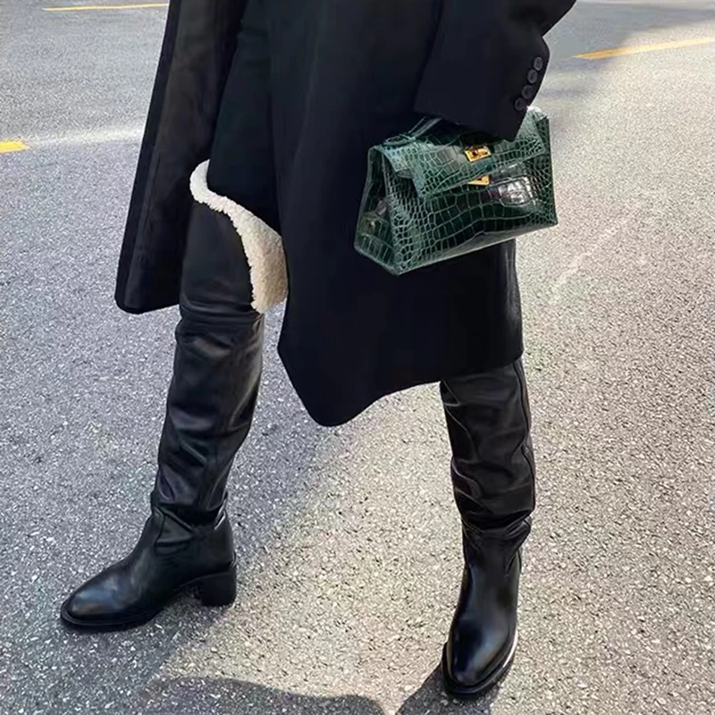 Женские высокие сапоги выше колена Bota Feminina Новая Брендовая обувь женские