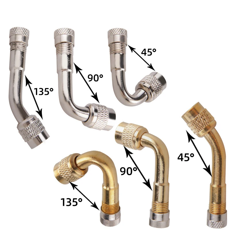 

1Pc 45/90/135 Degree Air Tyre Valves For Truck Motorcycle Cycling Accessories Adapter Car Valve Extension Stem Brass High Qualit