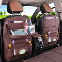 leather car backseat storage organizer with table accessories interior tissue cup holder unbrella pockets auto accessory