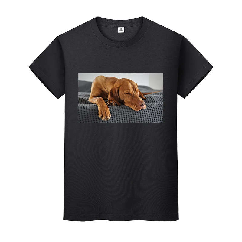 

Summer Customized Print T Shirt for Men DIY Your like Photo or Logo White Top Tees T-shirt Women Size S-5XL Streetwear Dog